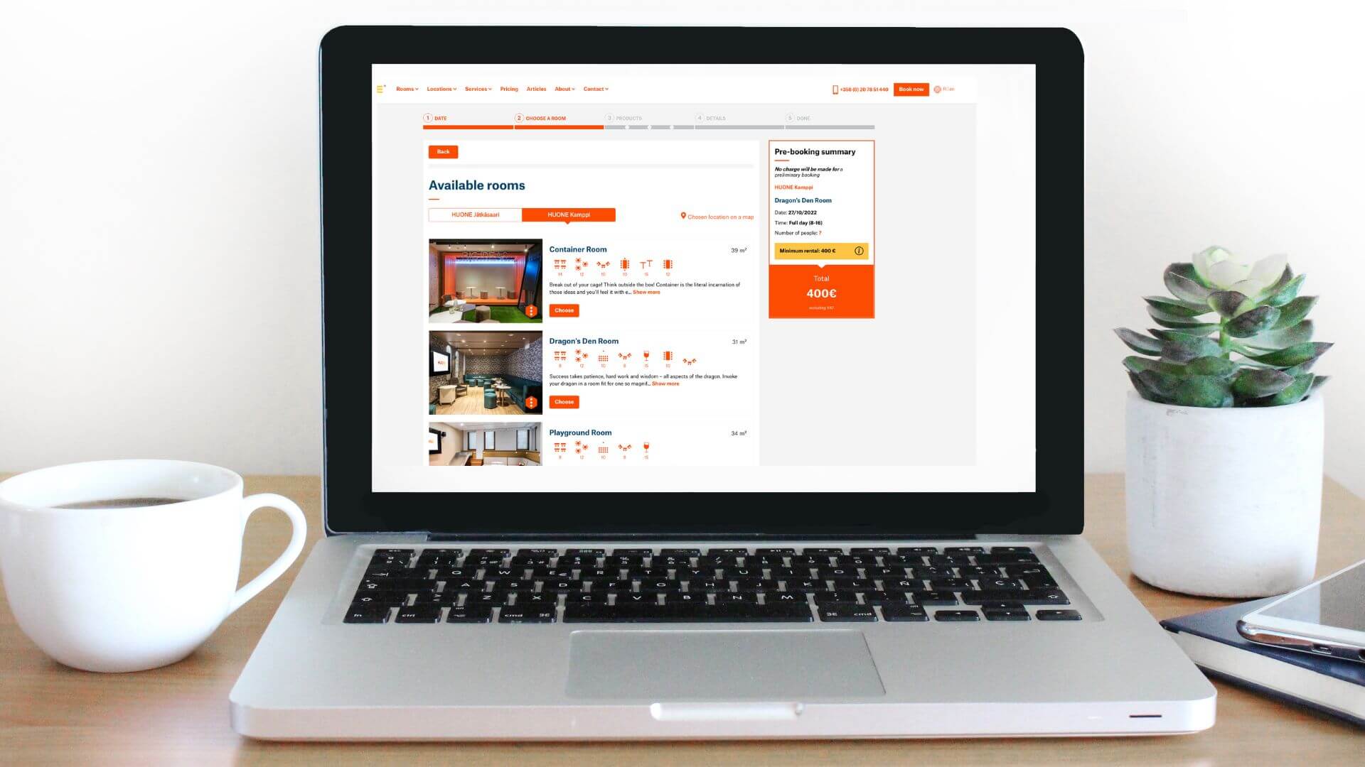 online reservation system huone helsinki