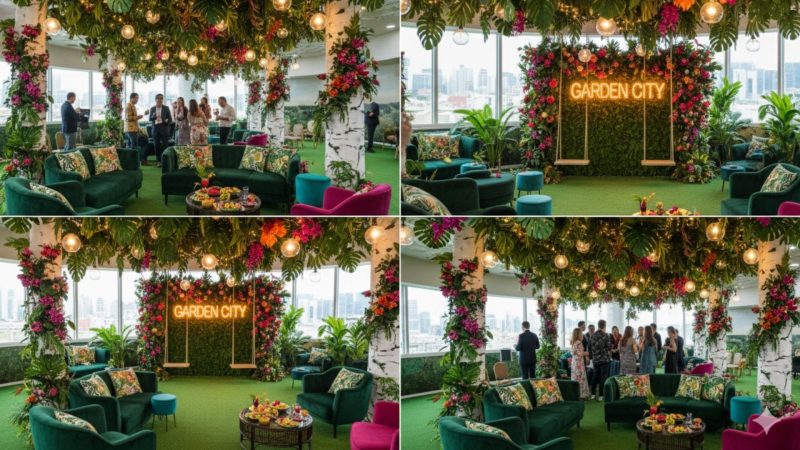 forest room decoration for dinner and dance