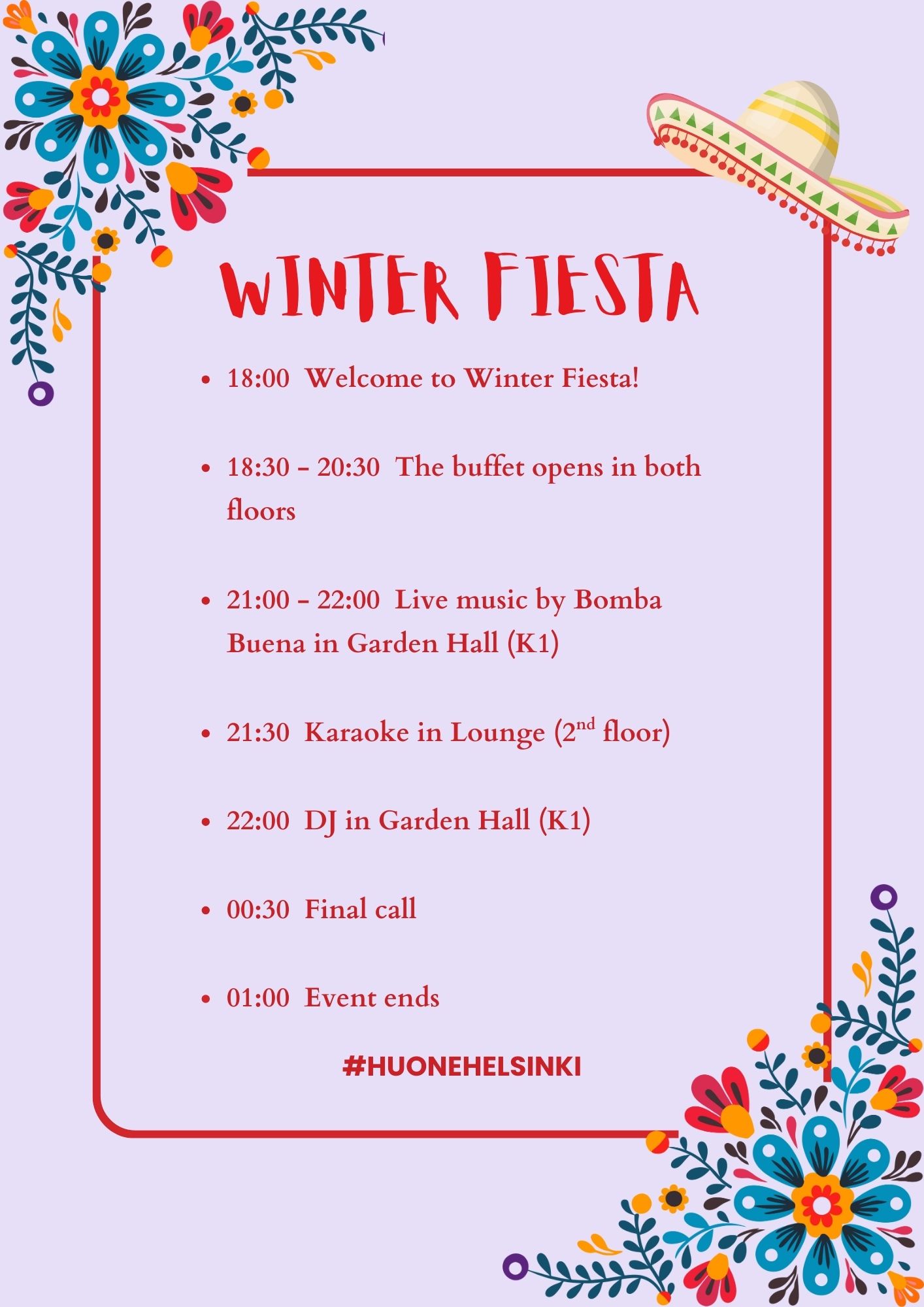 Winter Fiesta Schedule (eng)_huone kamppi all inclusive christmas party